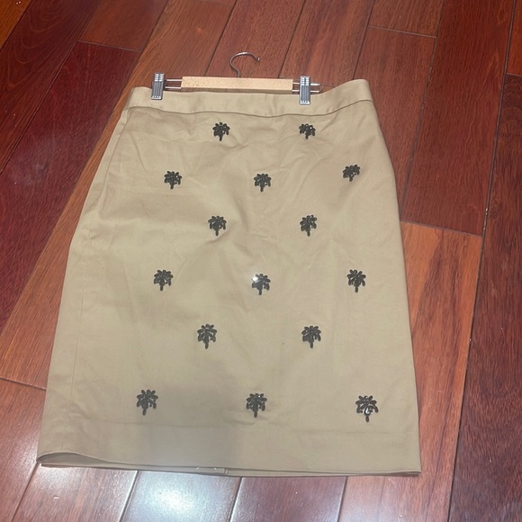 J. Crew Skirts Jcrew Chino Embellished Pencil Skirt Poshmark
